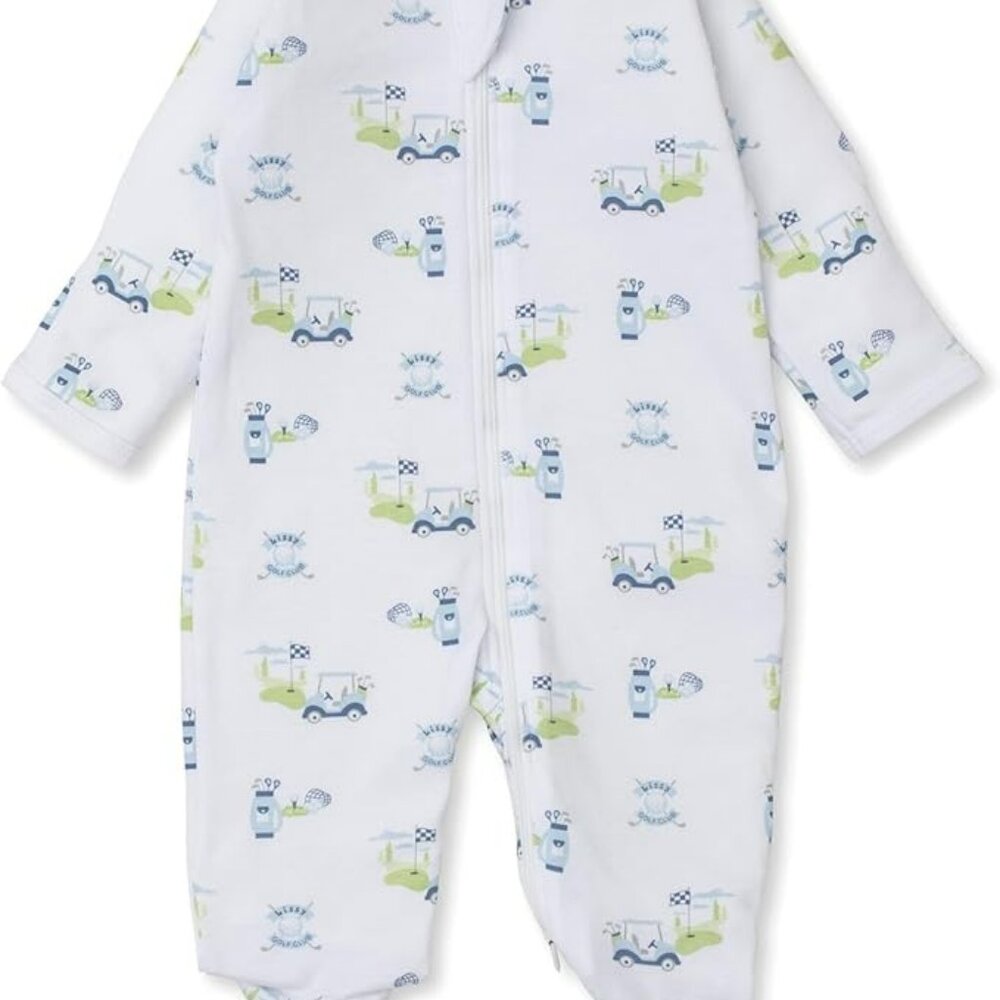 Kissy Kissy - Golf Club Blue Zip Footie
